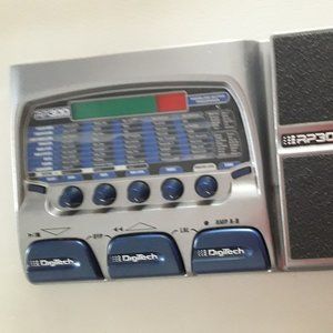 DigiTech RP300 Guitar Multi-Effect Processor with power supply.